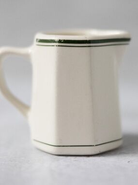 Sterling Medallion USA American vintage green octagonal china creamer pitcher